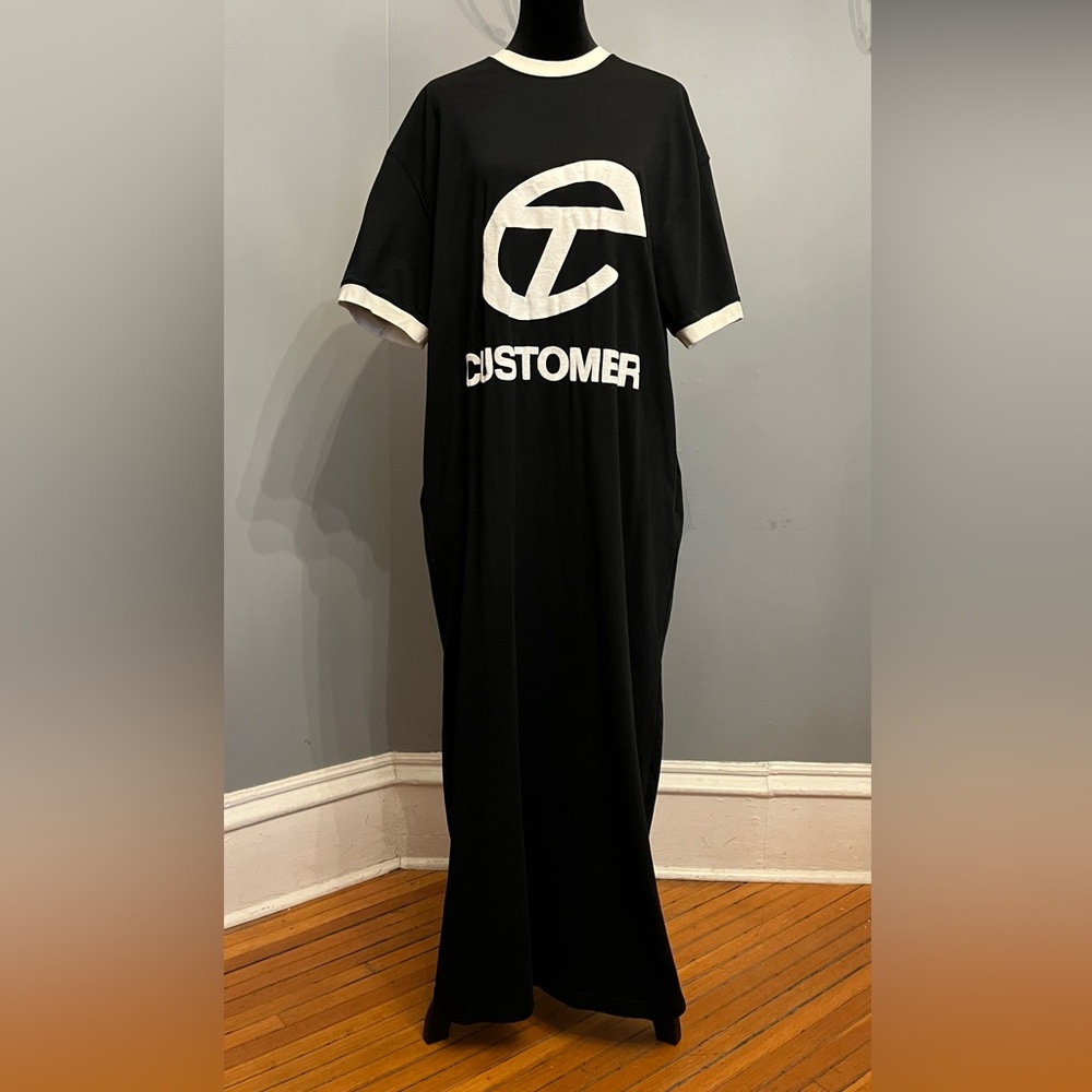 Telfar Black Maxi Ringer T Dress, size Unisex XS/S (Fits M/L)